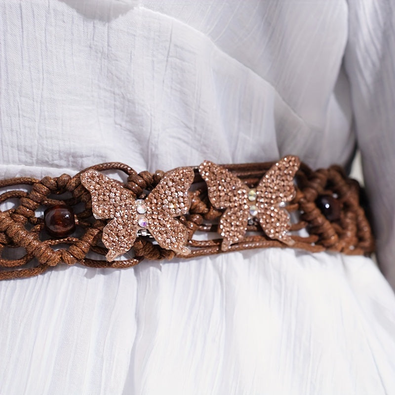 4 dona kelebek rhinestone poyabzal charm'lari, olib tashlanadigan hasharot dekoratsiyasi, poyabzal va aksessuarlar uchun