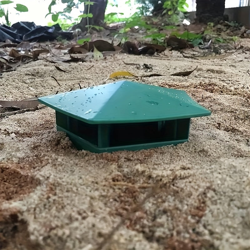 2PCS Trampas de caracol y babosa de plástico verde para jardín, atrapador de plagas, a prueba de agua