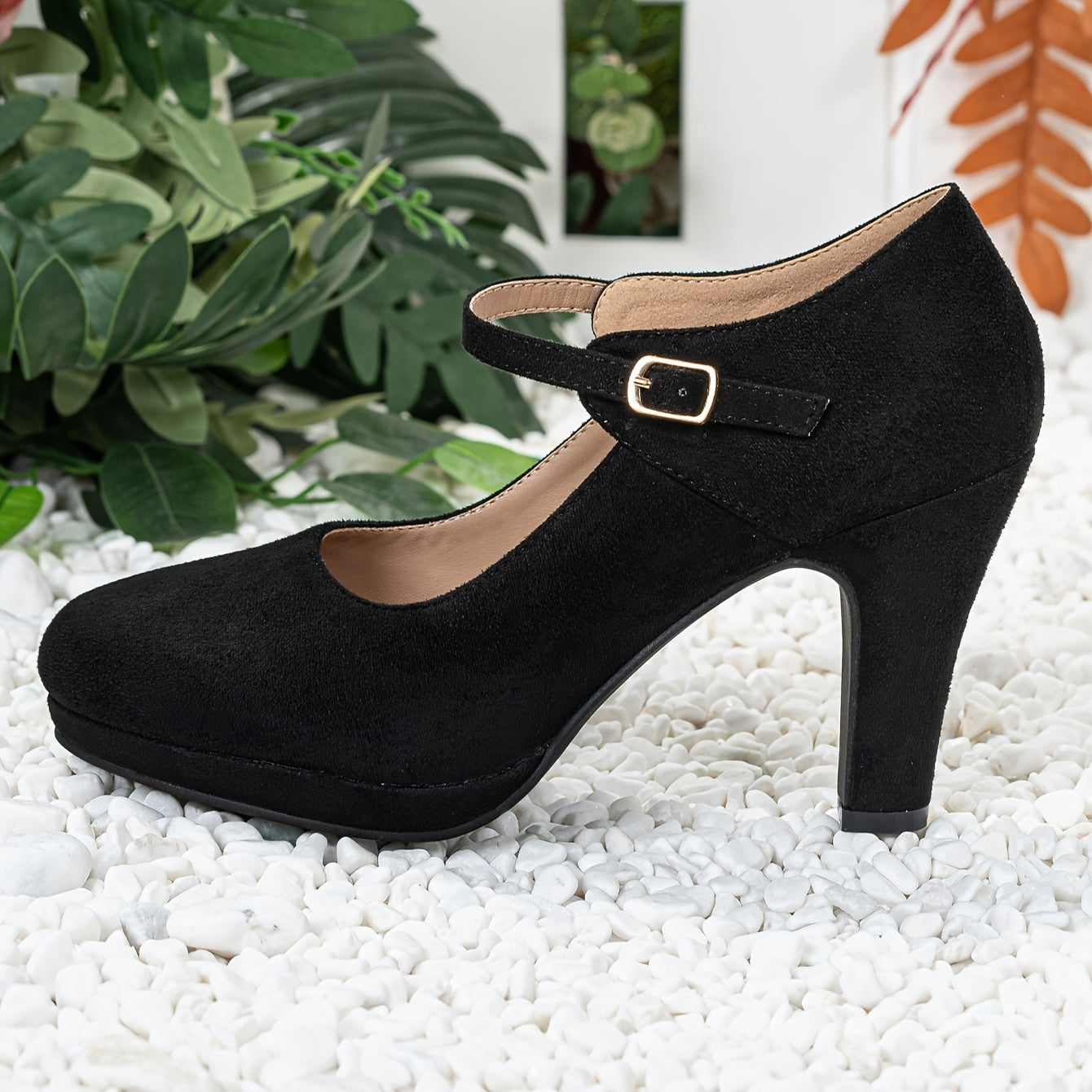 Women High Heel Platform Shoes Elegant Party Dress Heel Black Size 7