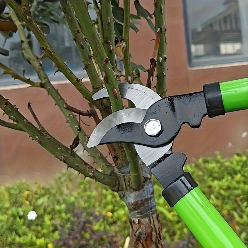 Long-Handle Pruning Shears with SK-5 Carbon Steel Blades for Thick Branches
