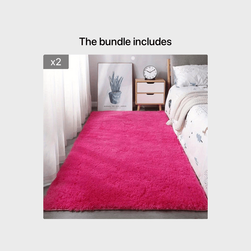 Soft Fluffy Shag Area Rug for Living Room or Bedroom Non-Slip Machine Washable