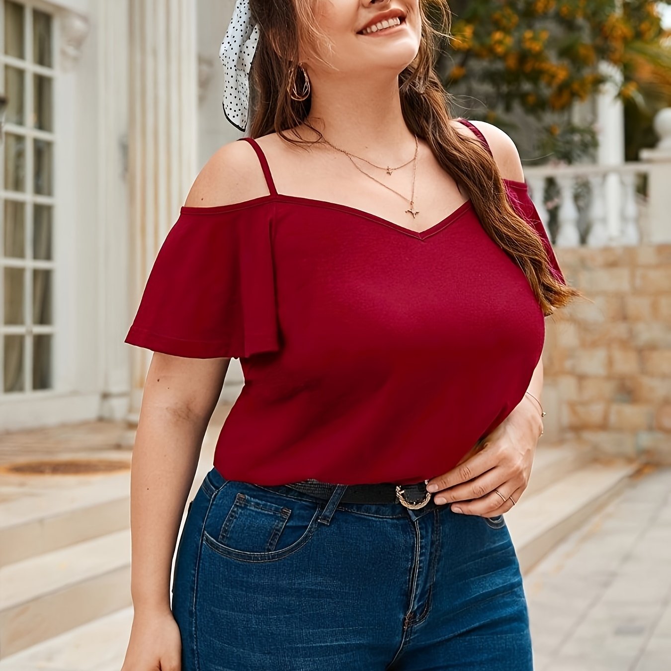 Платье для женщин больших размеров на лето с открытыми плечами, дышащий повседневный стиль