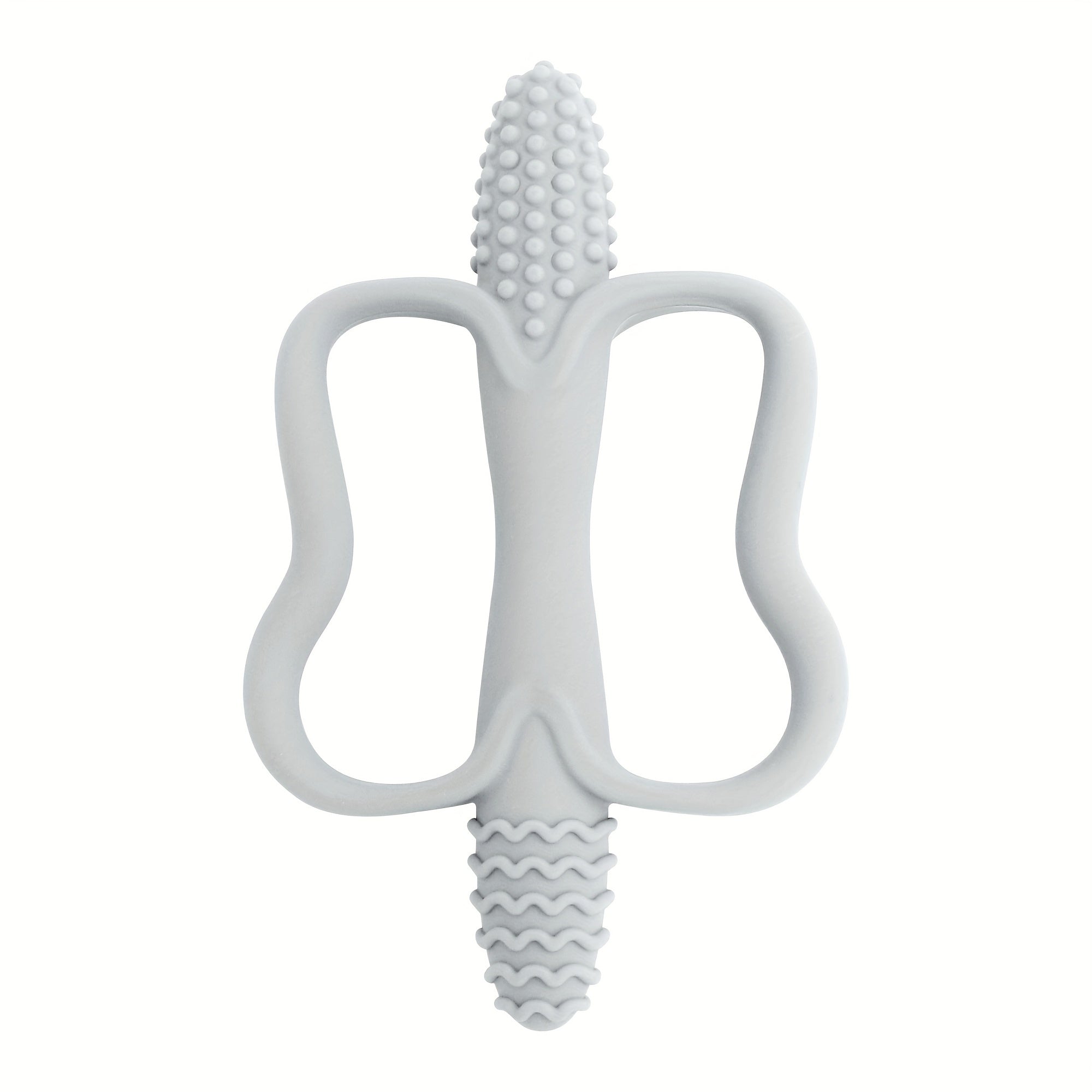 6 rangda bolalar uchun silikon makkajoʼxori shaklidagi tishlagich tayoqchasi, tutqich bilan