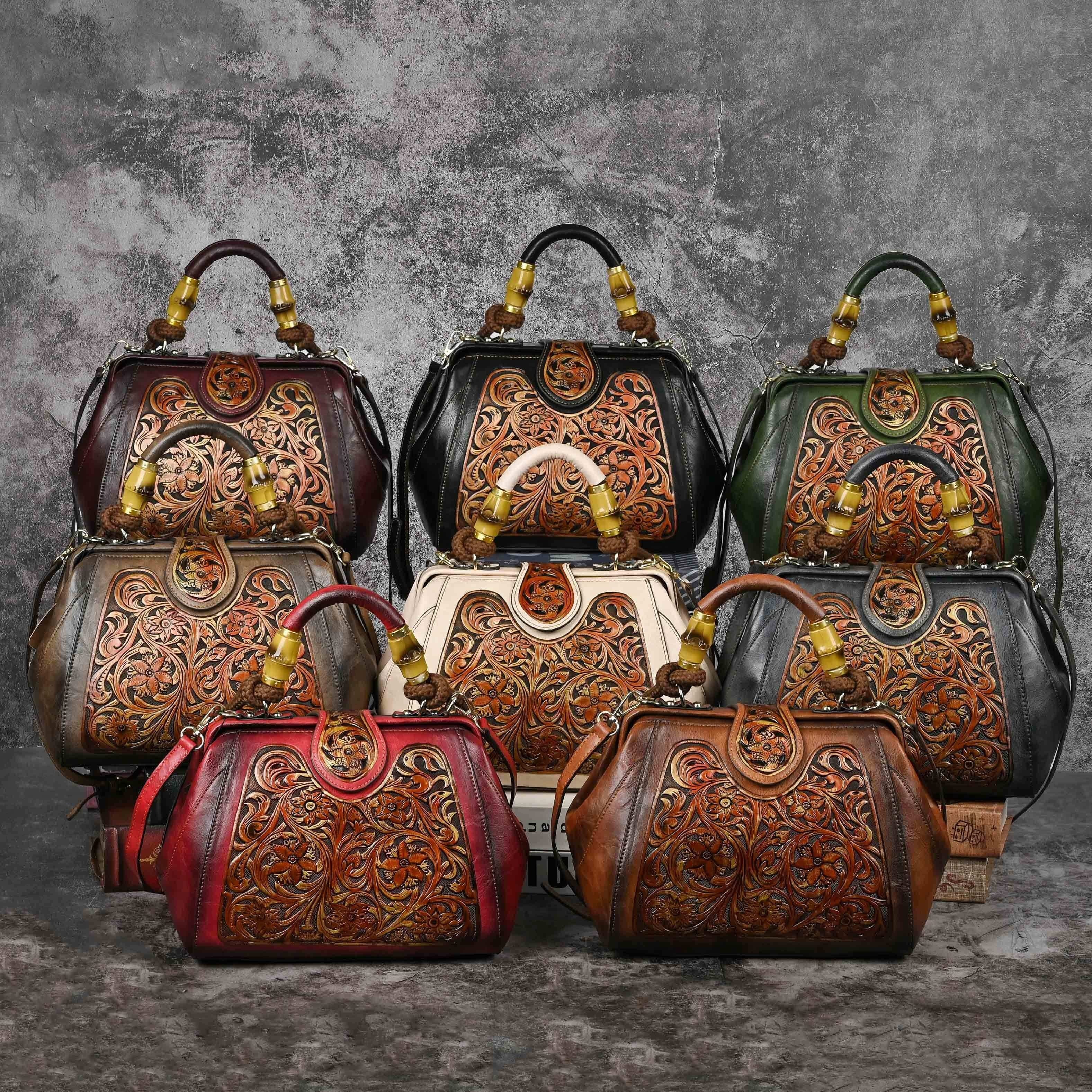 Dark Brown Argyle Handbag for Women with Stain-Resistant PU Removable Strap Buckle Closure Edge Paint Detail