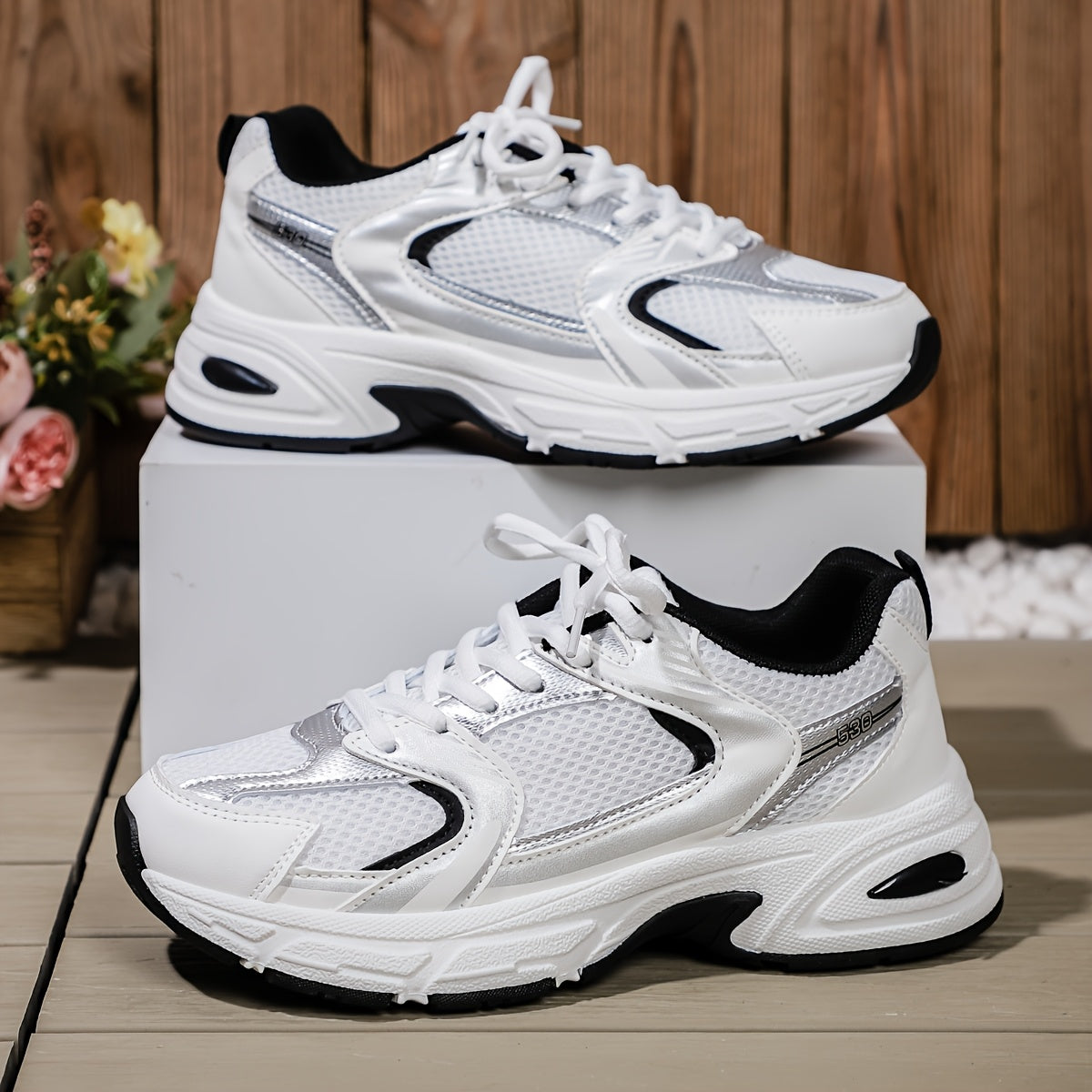 Men's Breathable Lightweight Casual Sneakers with Thick Soles for Height Increase