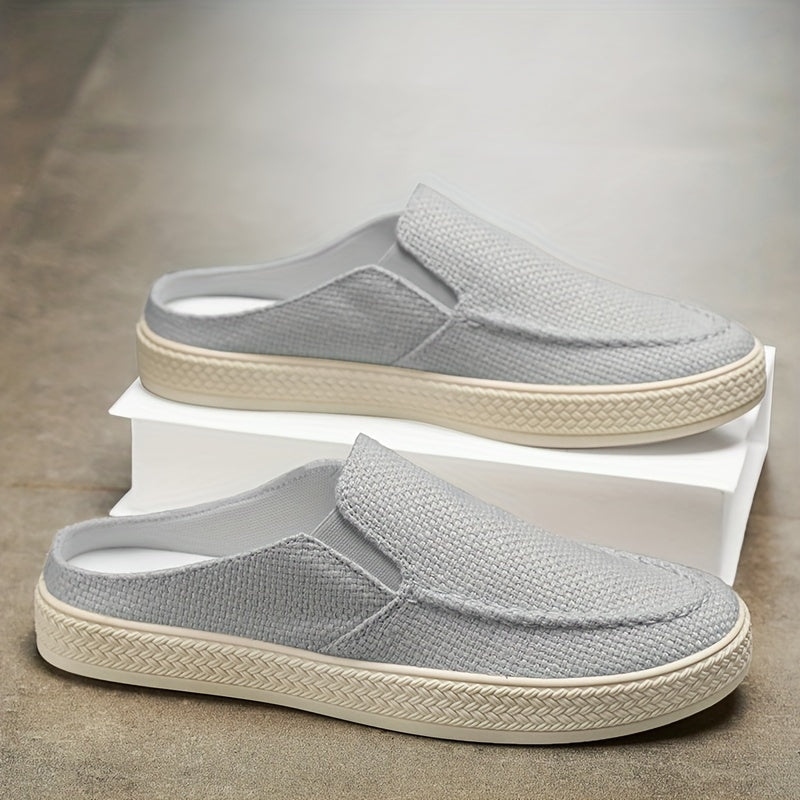 Men's Breathable Hollow Out Slip-On Mule Shoes Casual Fabric Sole
