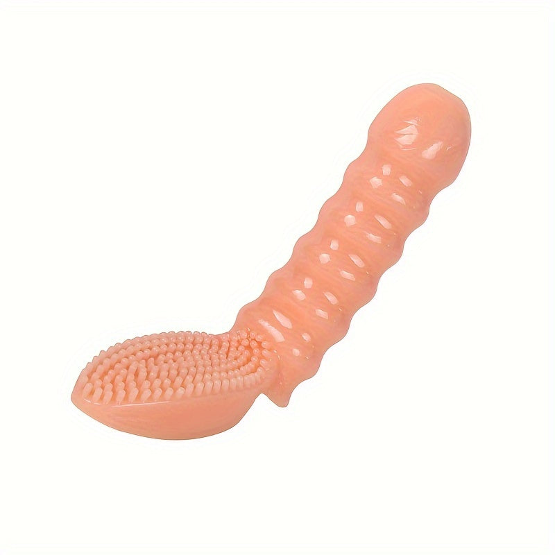 Men's Silicone Vibration Finger Toy Solid Color Battery Powered