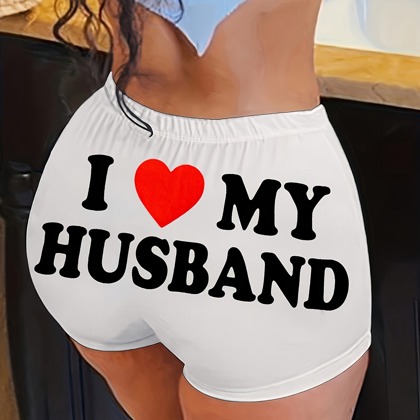 Pantalones cortos de letra para mujer, ropa casual de algodón para verano