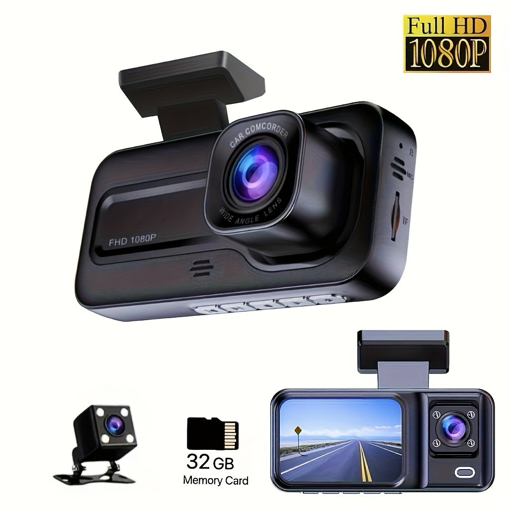 Car DVR Dash Camera 1080P Night Vision Loop Recording 32GB SD Included