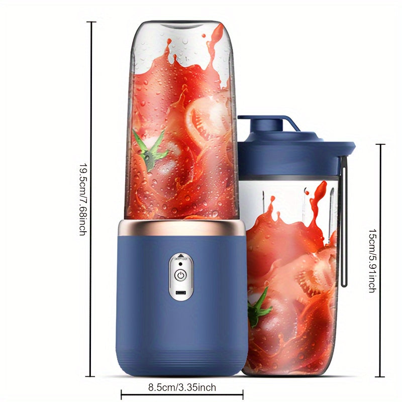 Портативный беспроводной соковыжималка с USB-зарядкой, 2 стакана, спортивная крышка для смузи и шейков