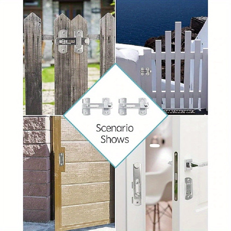 Xavfsizlik eshigi uskunalari aksessuarlari: Uyda slayd eshigi, deraza, shkaf uchun zanglamaydigan po'latdan yasalgan hasp latch qulfi himoyasi