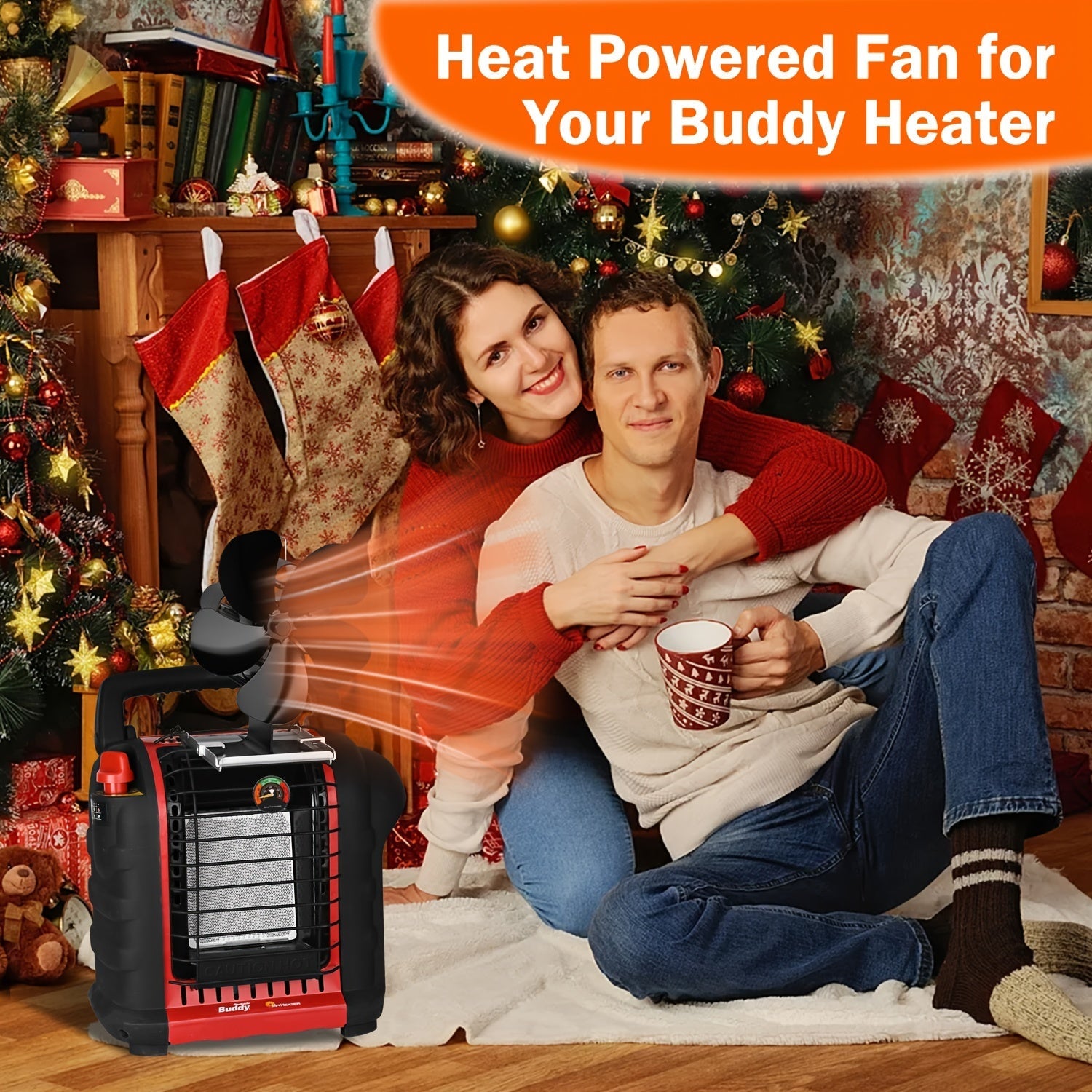 4-Blade Eco-Friendly Stove Fan for Wood Burning Stoves and Fireplaces