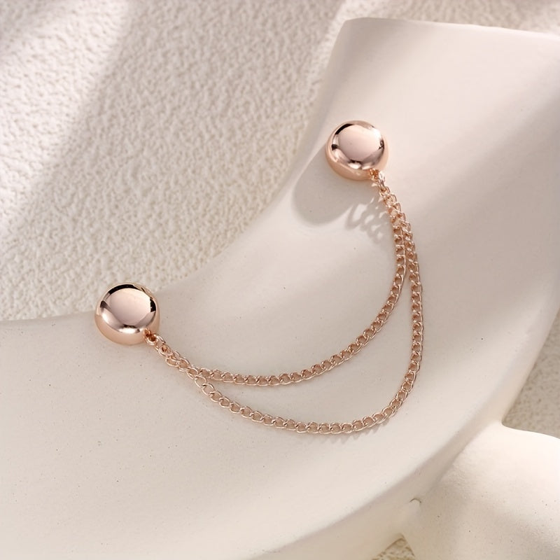 Магнитные штаны и зажимы для манжет, регулируемые сплавные застежки для брюк и рубашек, золотые