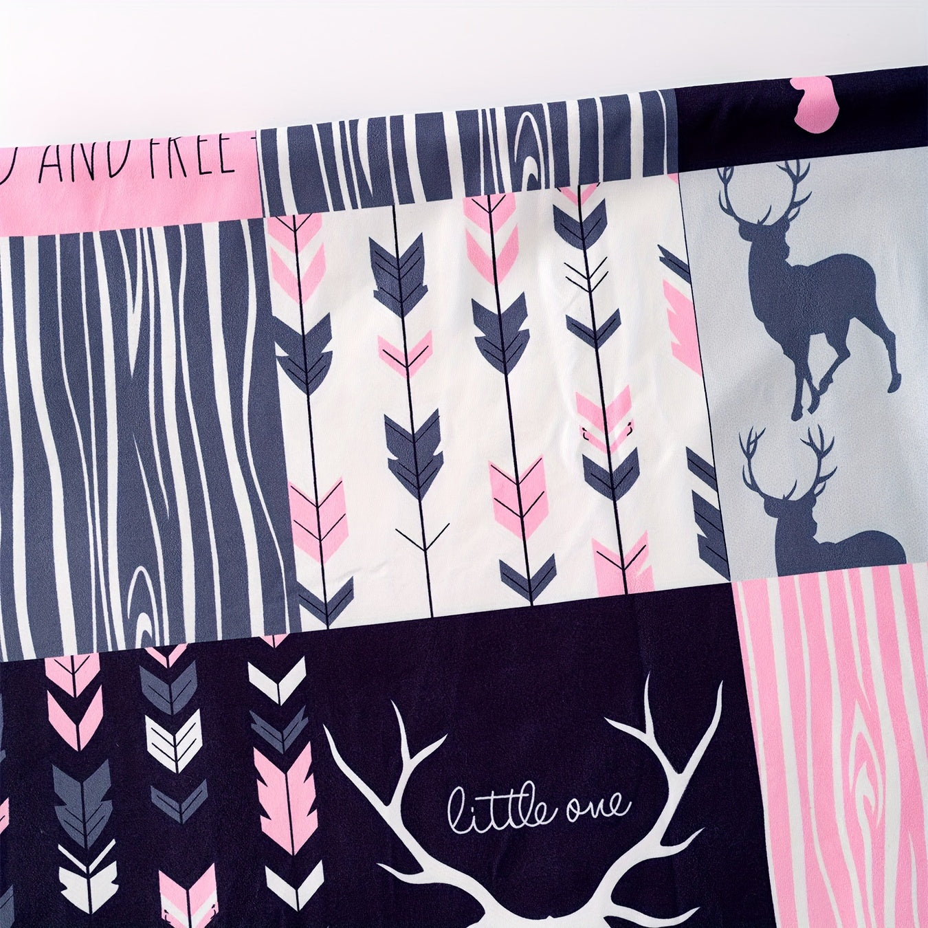 Girls Plush Plaid Fleece Blanket 81cm Square Cozy Gift for Christmas Halloween Thanksgiving