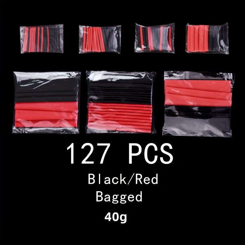 127pcs Heat Shrink Tube Kit Assortment 2:1 Cable Insulation Polyolefin