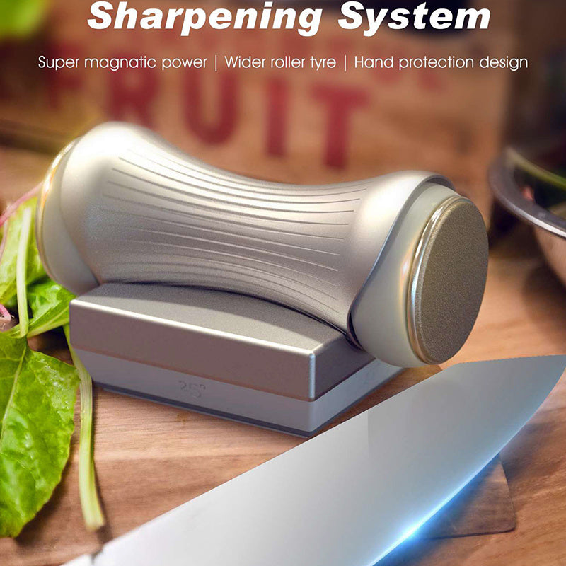 Fixed Angle Knife Sharpener System Kit with Diamond Grinding Stone Magnetic Power Durable
