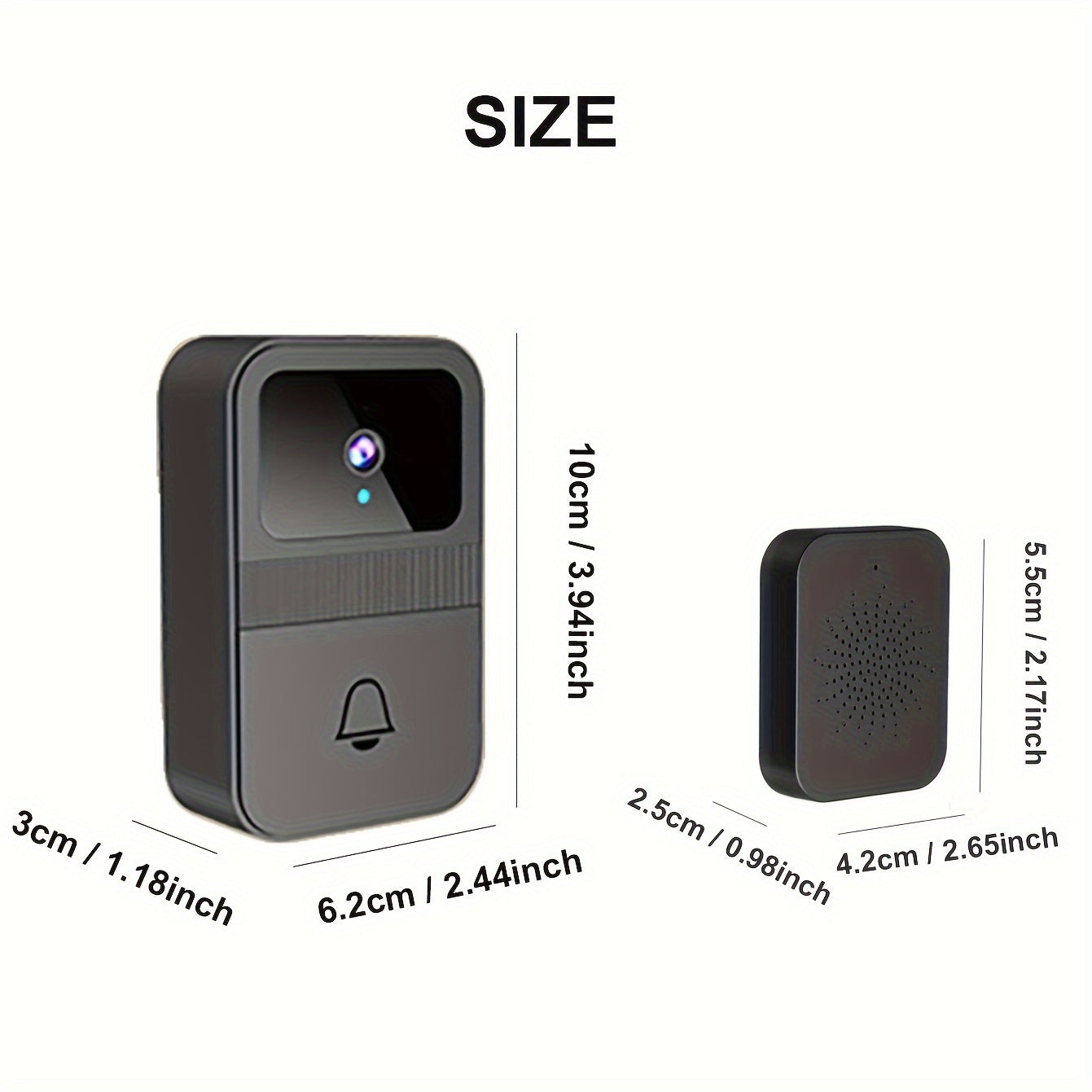 Wireless Video Doorbell with Night Vision Video Call Auto Capture Cloud Storage Easy Installation