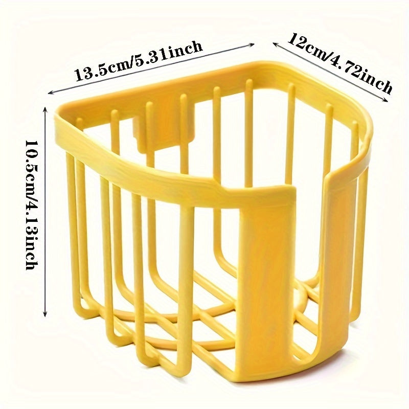 An'anaviy uslubdagi hammomlar va oshxonalar uchun plastik devorga o'rnatiladigan hojat qog'ozi tutgichi, qog'oz roliklari uchun yopishqoq saqlash savati bilan. Uy tartibini tashkil etish uchun ideal.