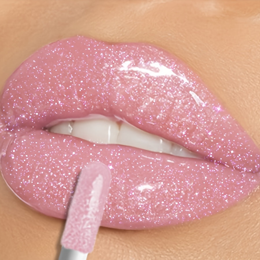 Waterproof Pink Lip Gloss for All Skin Types Long-Lasting Glossy Shine
