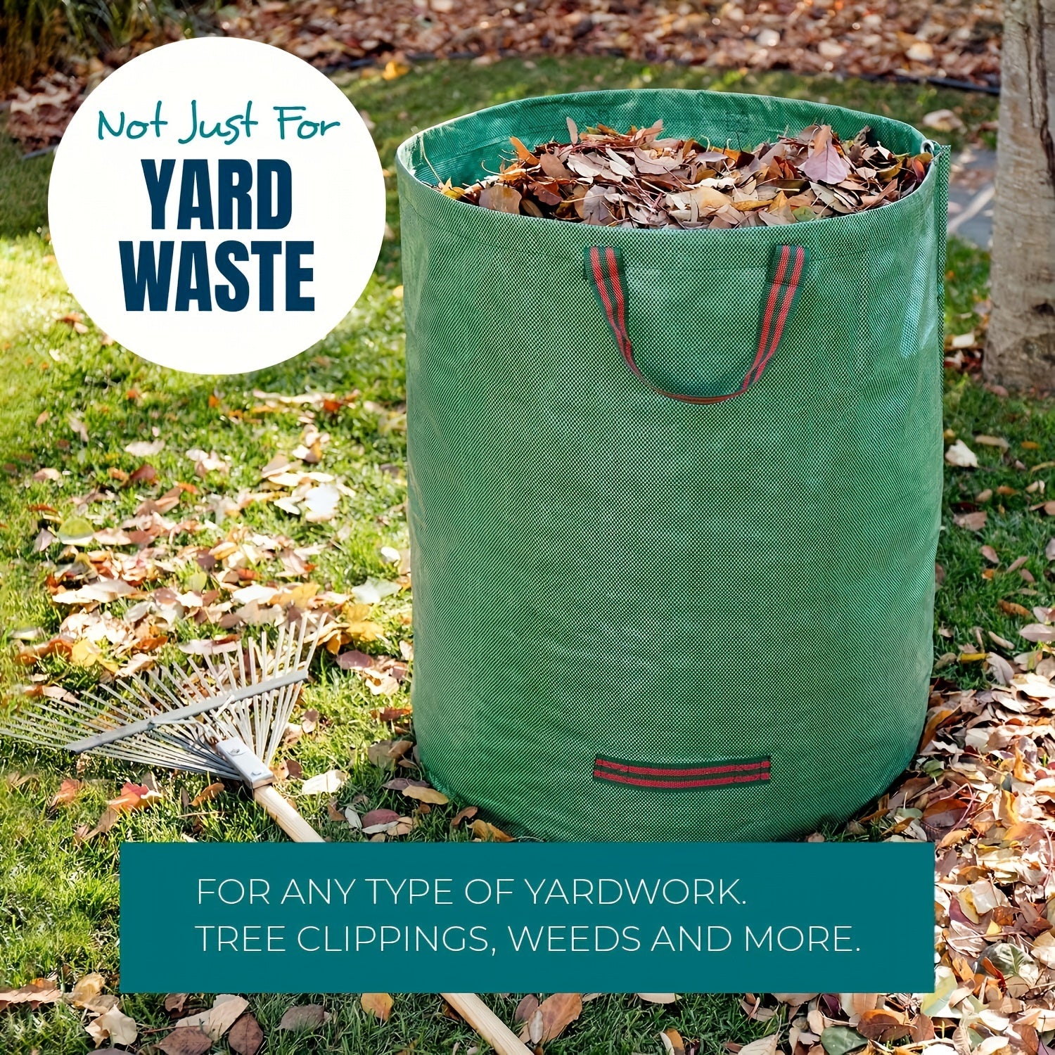 Heavy Duty Trash Bags Various Sizes for Lawn Pool Garden Leaf Waste