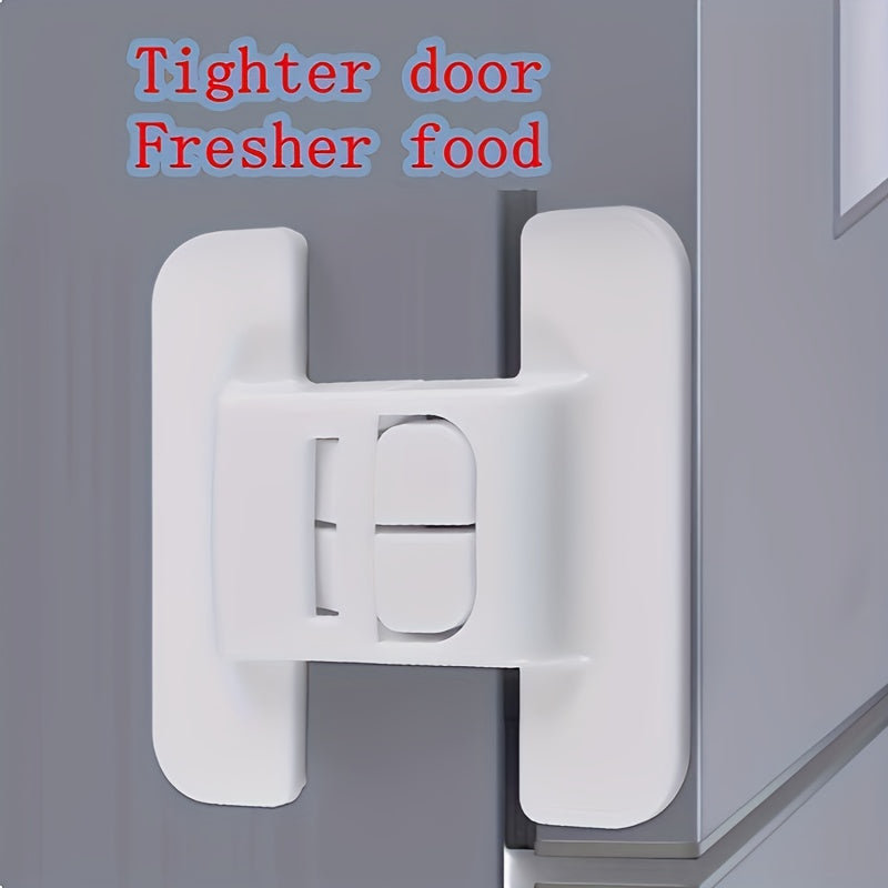 Set of 2 Refrigerator Door Closers with Automatic Locking and Safety Buckle