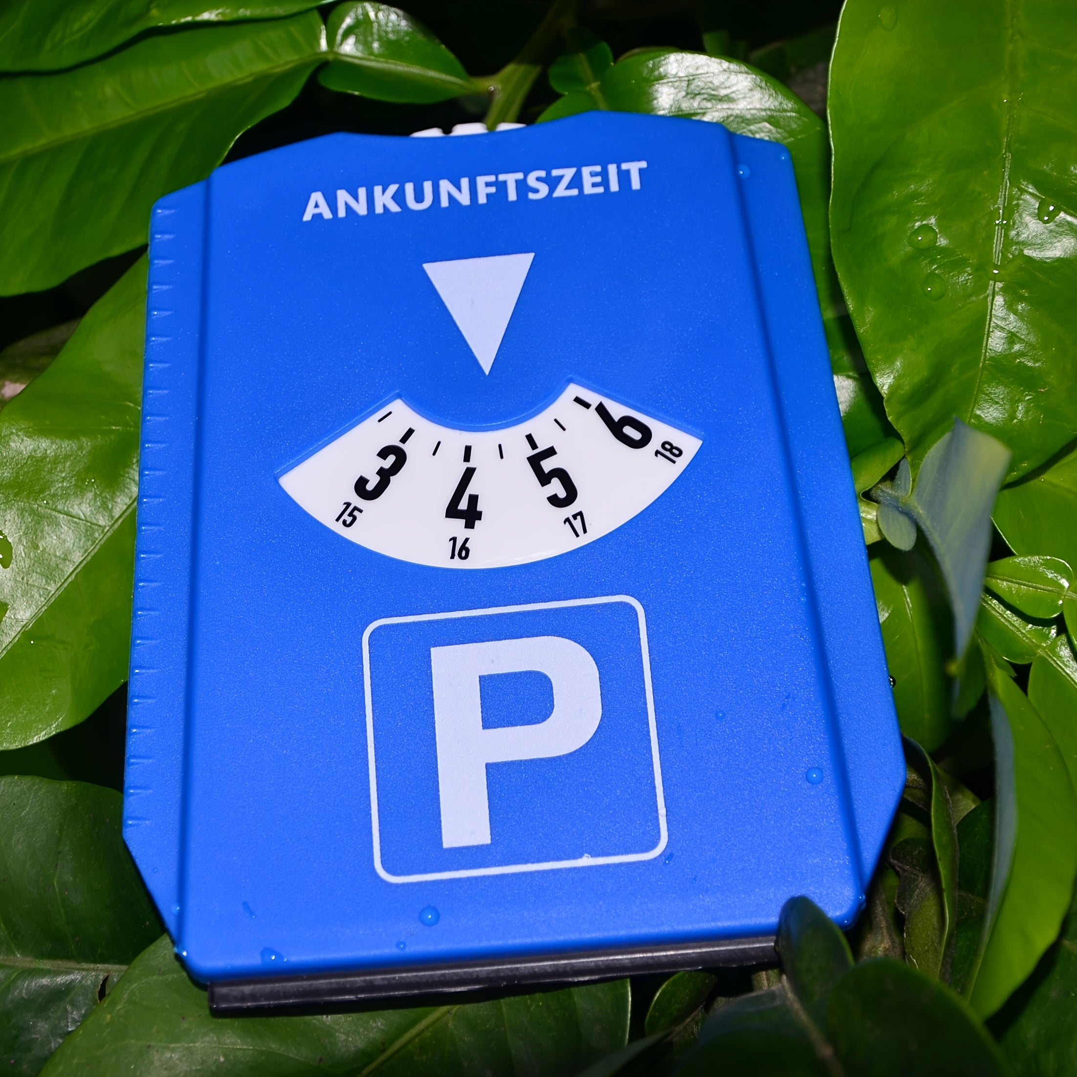 Digital Parking Timer Disc with Ice Scraper, Blue, Battery-Free, 24-Hour