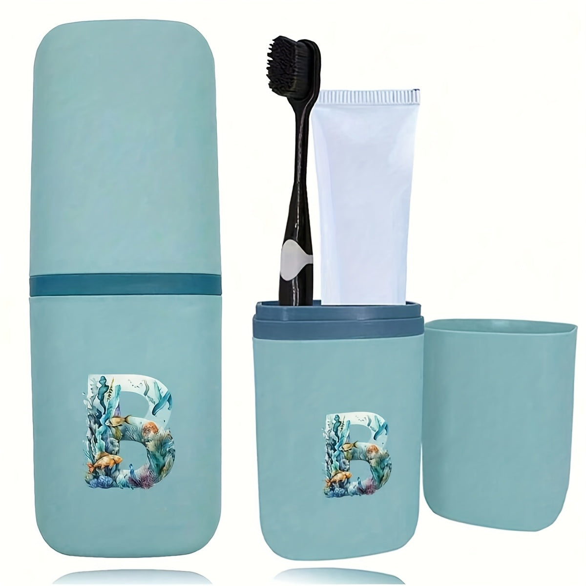 Tish cho'tkasi tutqichlari to'plami hammom aksessuarlari sayohat uchun suv o'tkazmaydigan saqlash qutisi