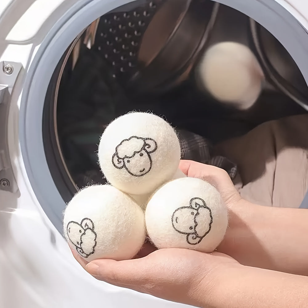 Paquete de 3 bolas de secadora reutilizables, alternativa a suavizante de telas, ayuda para secadora de ropa