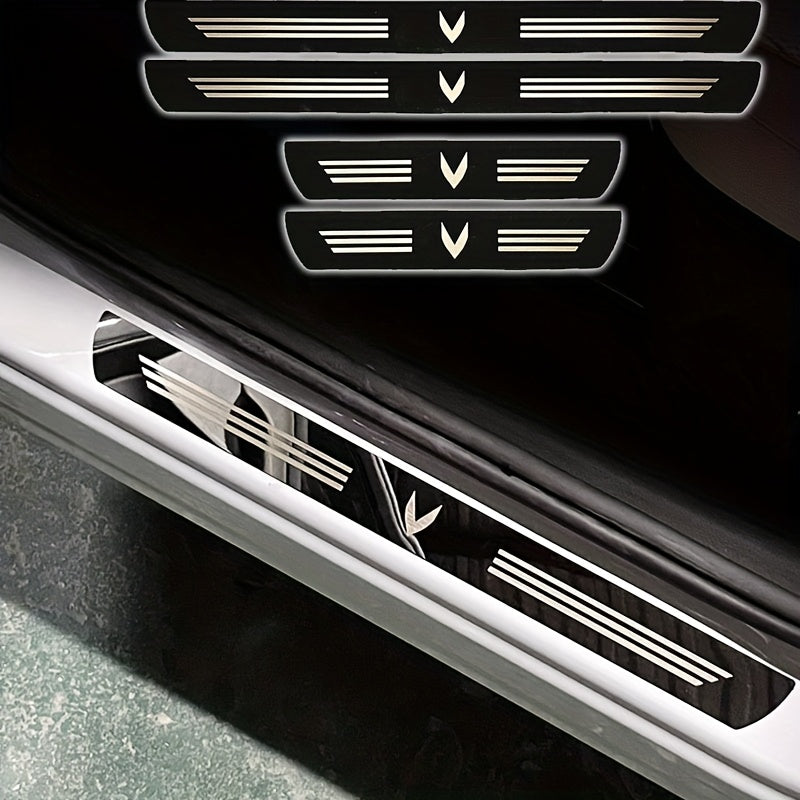 Car Interior Stainless Steel Threshold Trim, Anti-Scratch, Durable Footrest