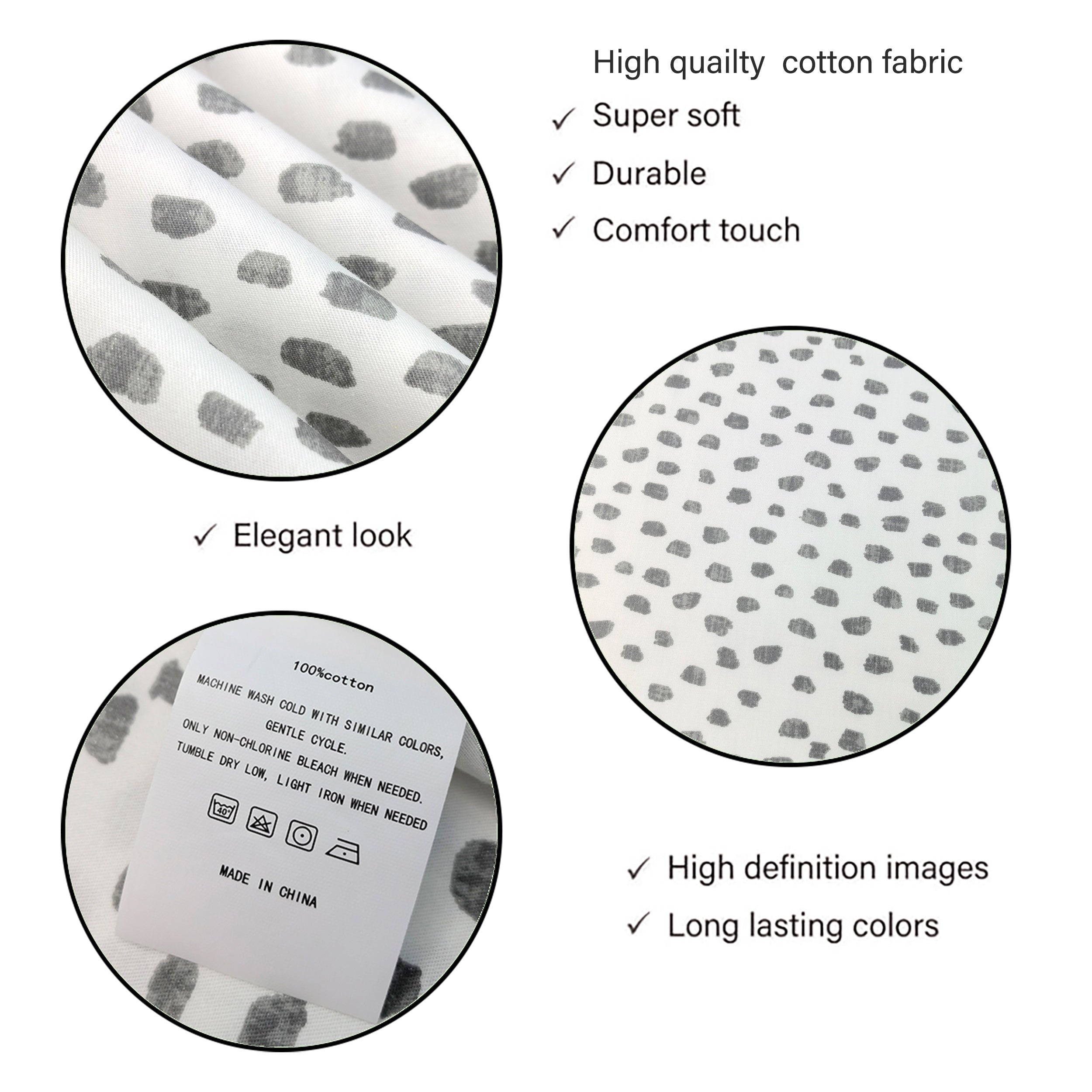 Breathable Pillowcase with Envelope Closure in Multiple Sizes and Floral Patterns