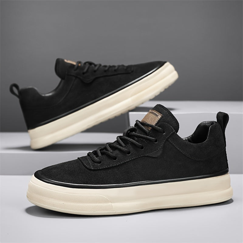 Men's All-Season Casual Athletic Sneakers with PU Upper and Lace Closure