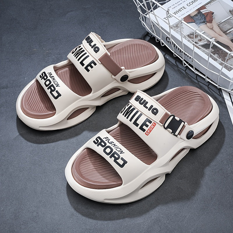 Men's Summer Slides with Thick Soles Breathable EVA Indoor Outdoor Water Park
