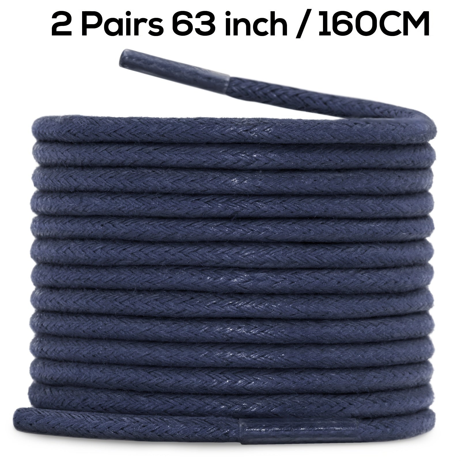 Unisex Waxed Shoelaces 0.25cm Thick Round Replacement Multi-Coloured 4 Pairs