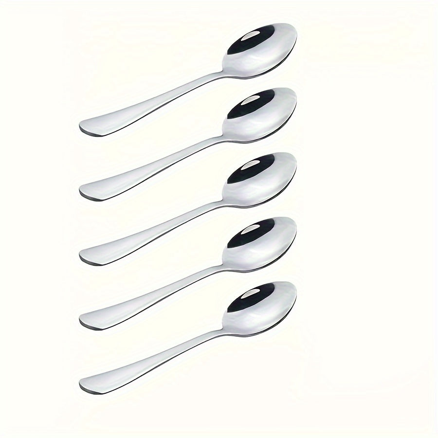 Stainless Steel Spoons 12.5cm Set for Coffee Dessert Salad Mirror Polished