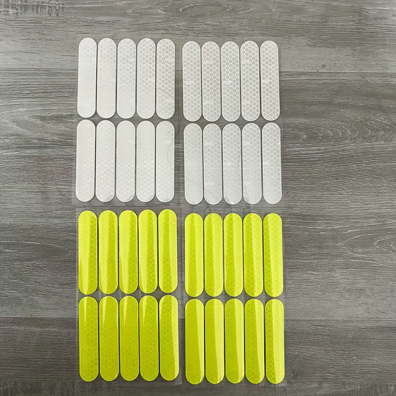 10 ta PVC reflektiv xavfsizlik stikerlari, shlyapa va transport vositalari uchun, har qanday ob-havo sharoitida ko'rinish uchun decal