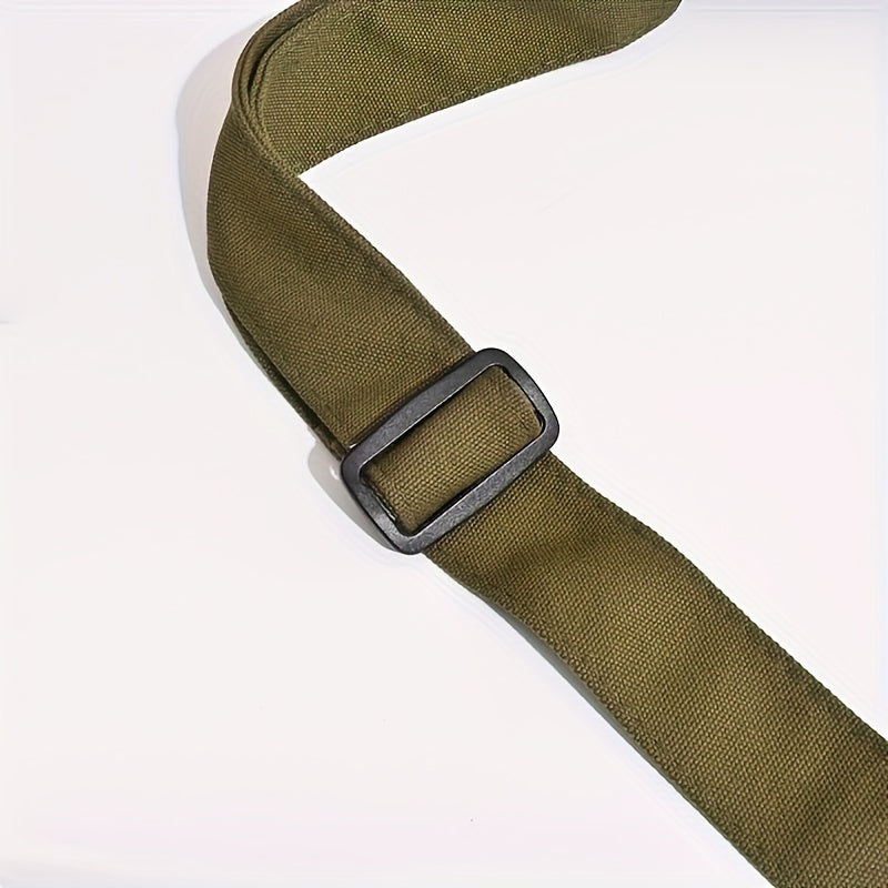 Vintage Canvas Crossbody Bag with Multiple Pockets for Casual Travel