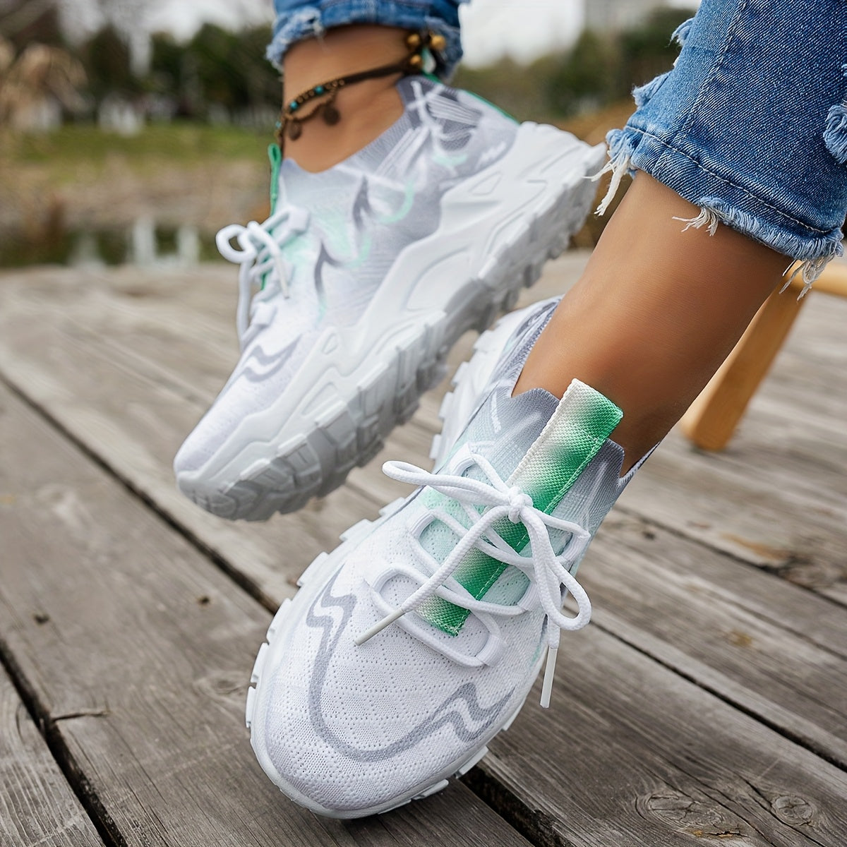 Women's Knit Casual Sneakers for Fashion and Comfort