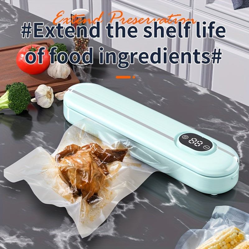 Автоматический вакуумный упаковщик для сохранения продуктов цифровой дисплей однокнопочное управление