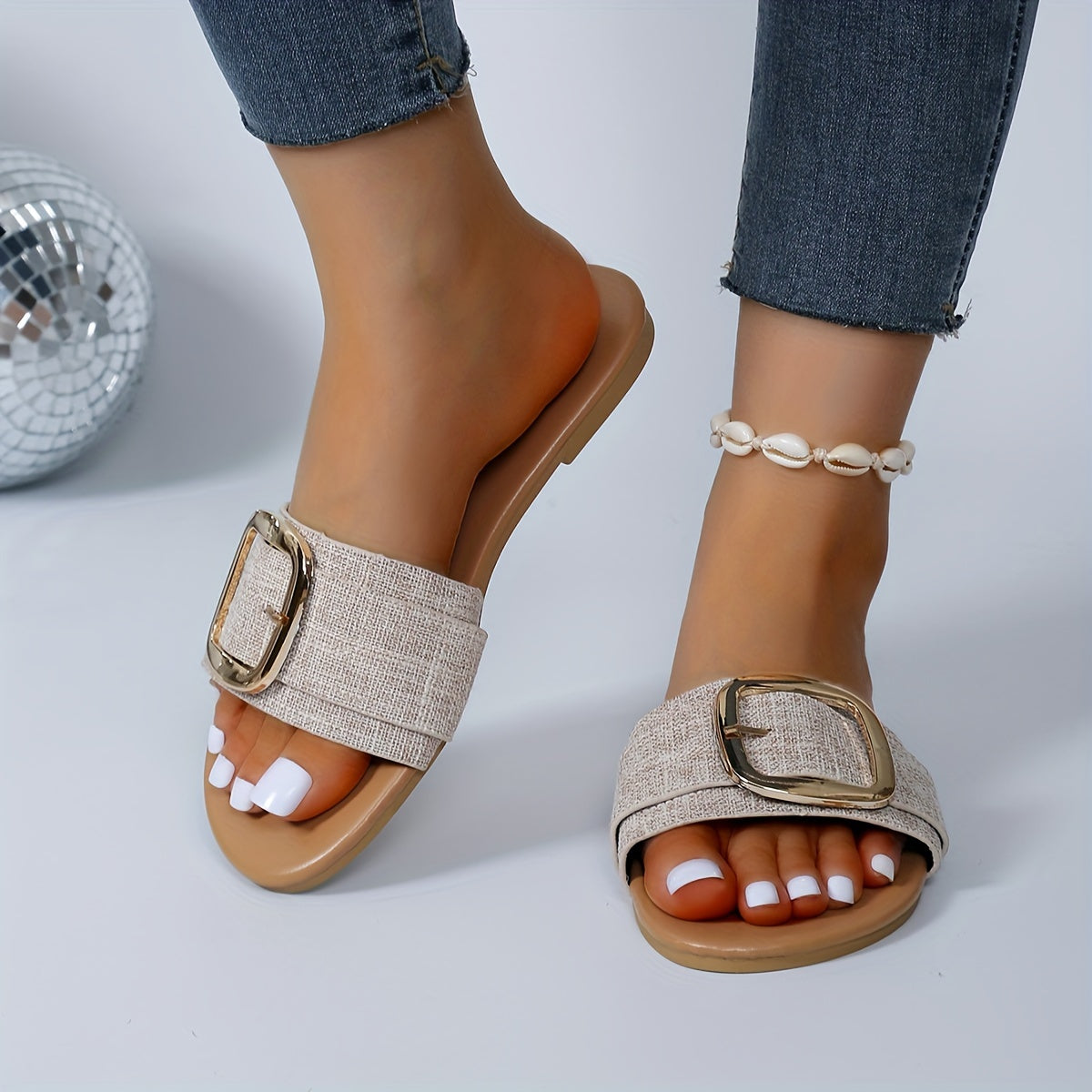 Женские летние мягкие комфортные пляжные сандалии с пряжкой