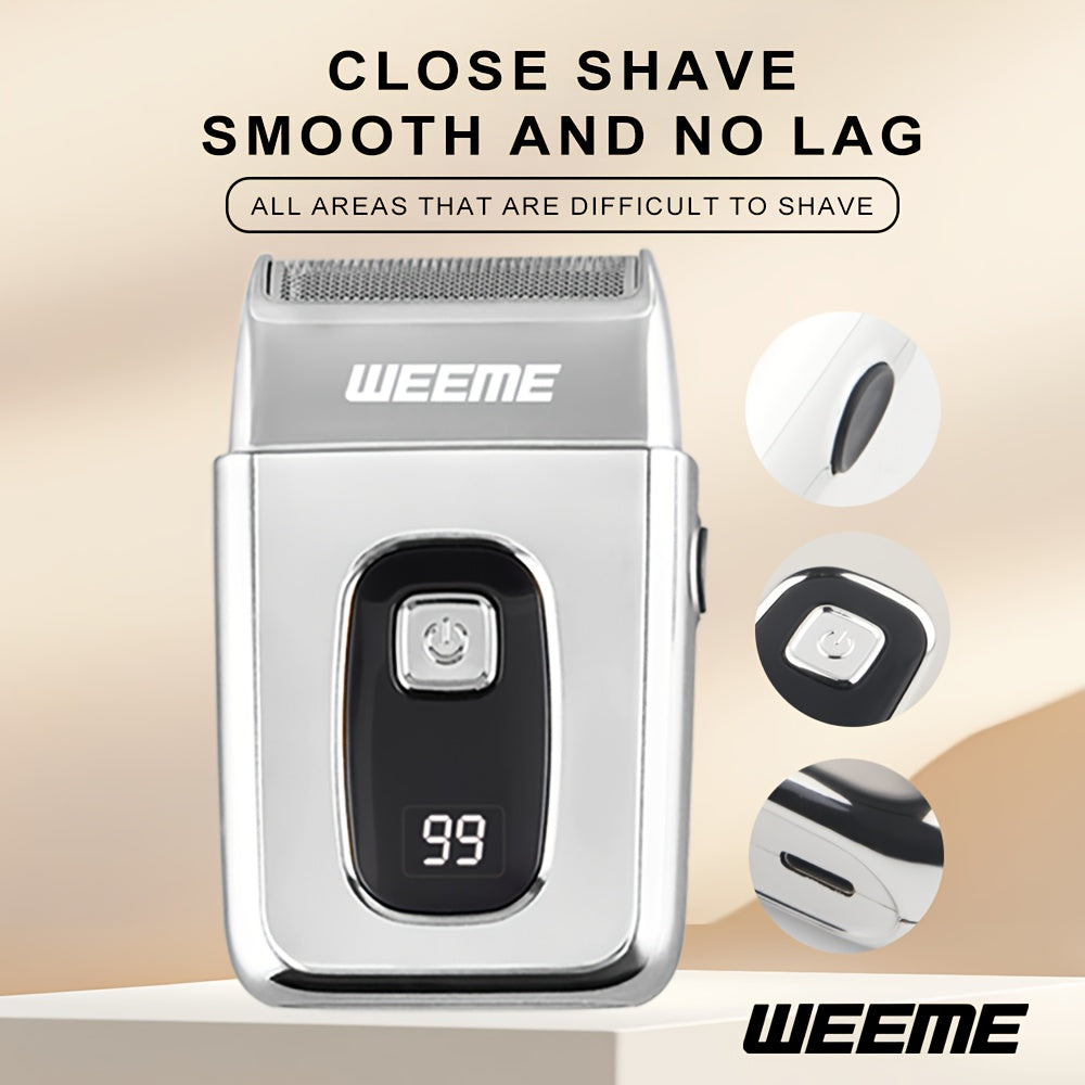 Electric Razor for Men USB Rechargeable LED Display Quick Charge 60+ Min Battery