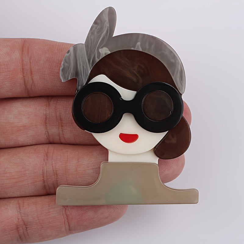 Acrylic Brooches for Women Cute Elegant Punk Fashion Accessories