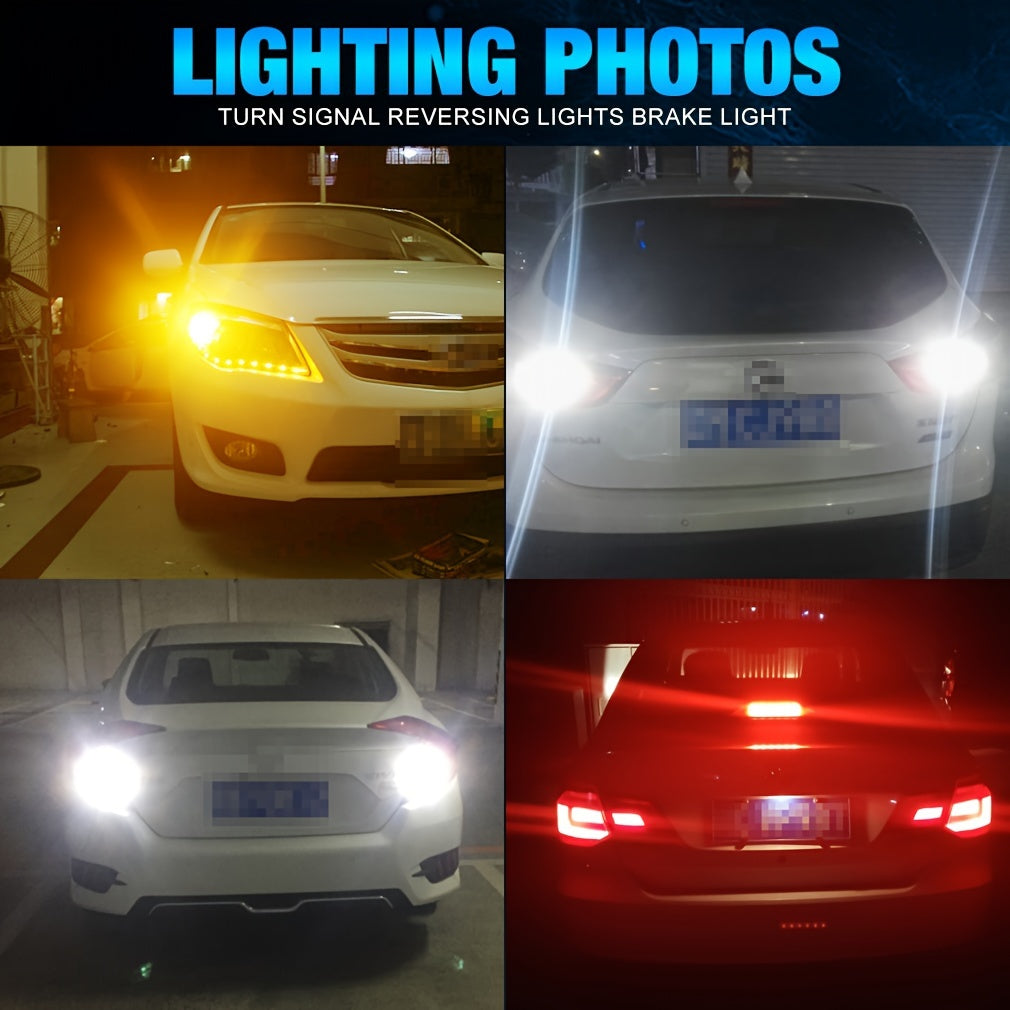 2-Pack LED Brake Light Bulbs for Cars 1156 1157 39 SMD Chips 12V