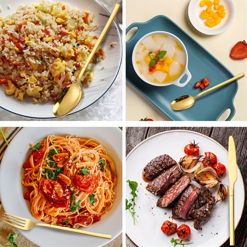 24-tilo rostlangan po'latdan yasalgan oshxona uchun pichoqli to'plam, idishga mos, uy oshxonasiga mos