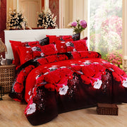 Романтический комплект постельного белья из бронзового мрамора розового цвета с 3-частичным букетом роз. Включает 1 пододеяльник и 2 наволочки (вкладыши для подушек не включены).