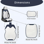 3-Piece Waterproof Car Seat Cover Set with Floor Mats Universal Fit for Cars Trucks Vans SUVs