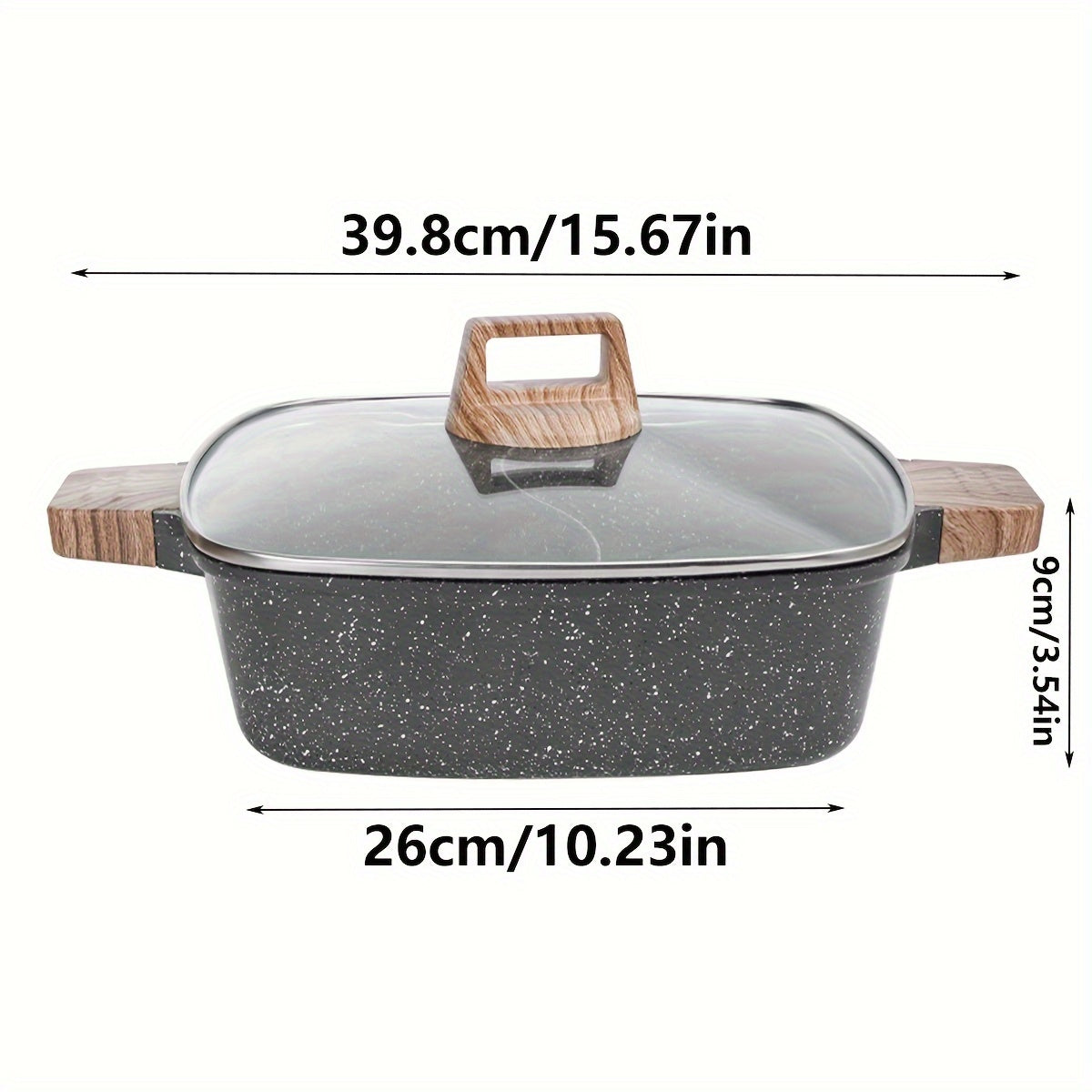 Thickened Wheat Rice Stone Mandar Duck Hot Pot Non-Stick Large Capacity for Gas and Induction