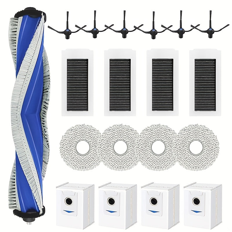 Replacement Parts Kit for Robot Vacuum Includes Main Brush HEPA Filters Mop Cloths Side Brushes