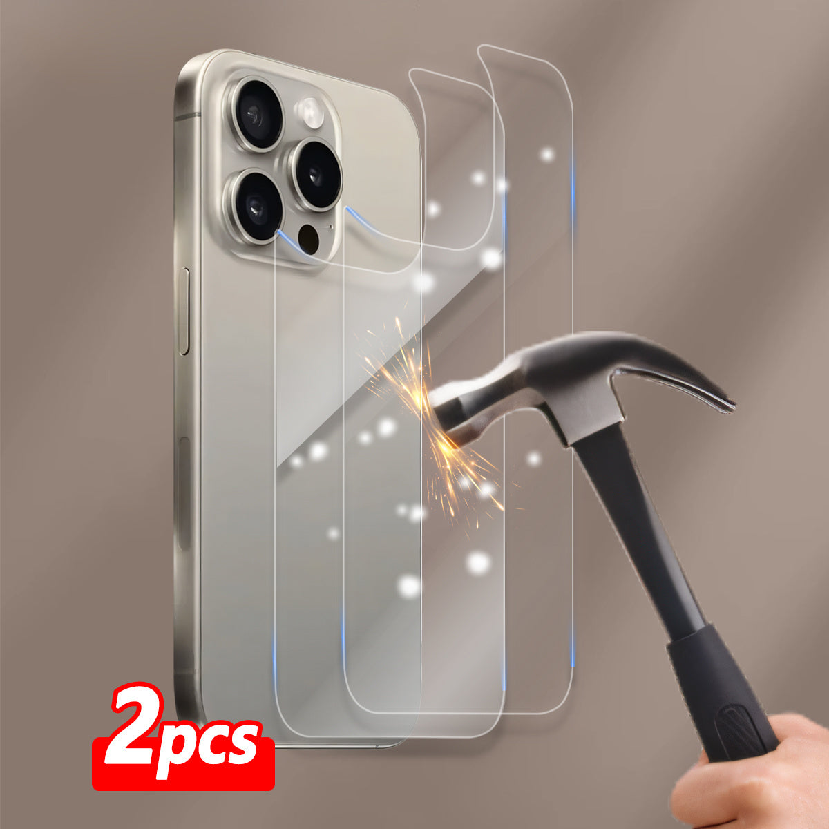 2 шт. закаленного стекла для задней пленки для защитного стекла iPhone высокого разрешения, против царапин