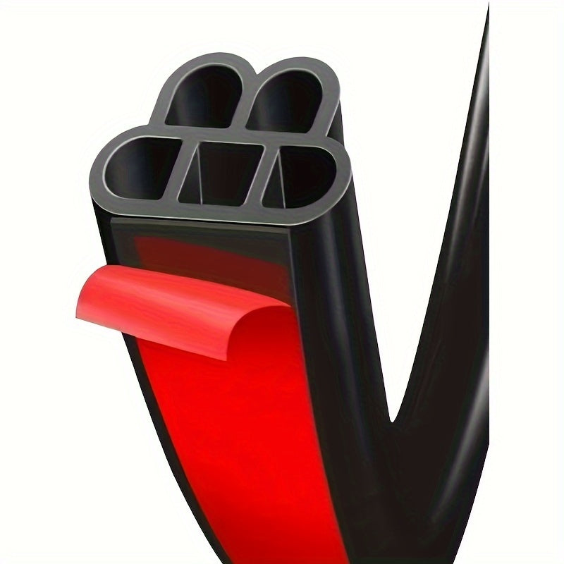 Universal Car Door Seal Strip 5m Dual-Layer Soundproof Dustproof