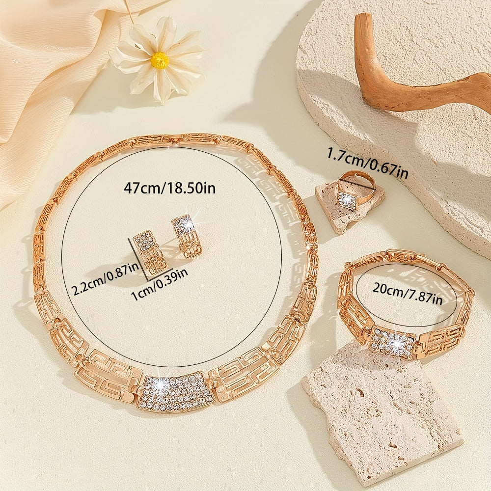 Vintage Bohemiya zargarlik to'plami, rhinestone va sintetik mart oy tug'ilgan toshlari bilan, uzuk, bilaguzuk, marjon va taqinchoq